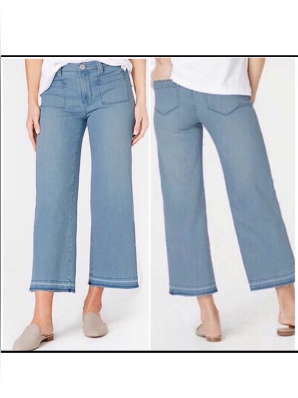 J. Jill EUC High-Rise Full Leg Cropped Jeans Light Wash Size 4P Petite